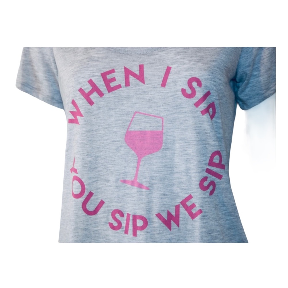 Love & Cherish wine themed t shirt (Size XS)
